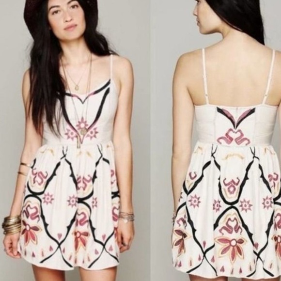 Free People Garden Party Embroidered Mini Dress - Picture 3 of 13